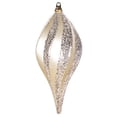 thumbnail image 1 of Vickerman 8'' Champagne Glitter Swirl Drop Christmas Ornament, 1 of 1