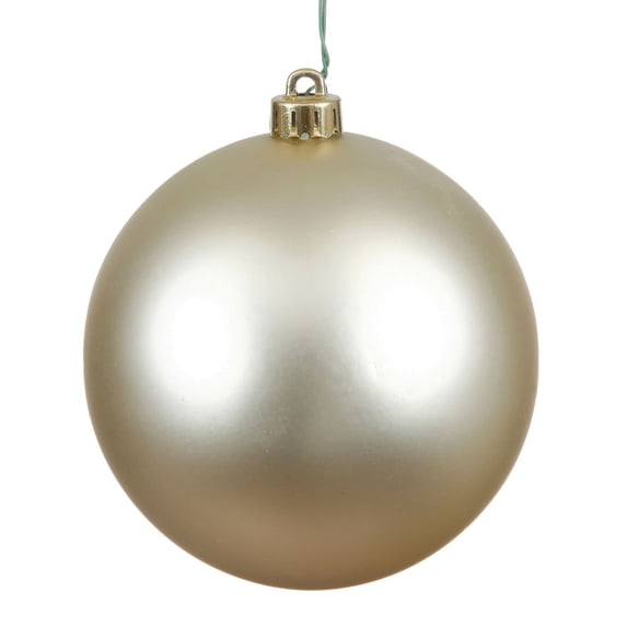 Vickerman 8" Champagne Matte Ball Ornament