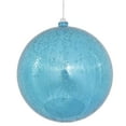 thumbnail image 1 of Vickerman 8" Christmas Ornament Ball, Turquoise Shiny Mercury Finish, Shatterproof Plastic, Holiday Christmas Tree Decoration, 1 of 2