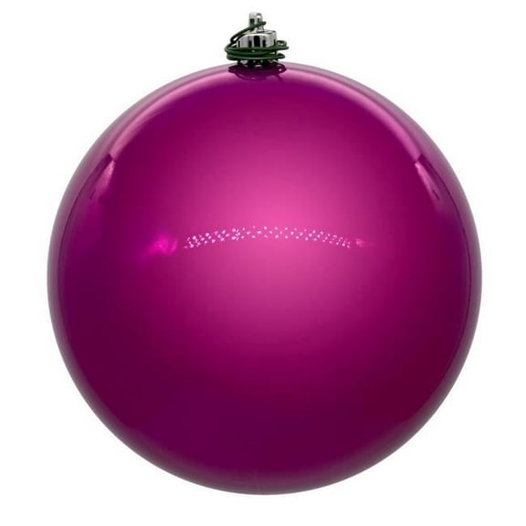 Vickerman 8" Fuchsia Pearl UV Drilled Ball Ornament, 1 per Bag, Polystyrene