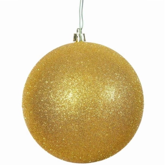 Vickerman 8" Gold Glitter Ball Ornament