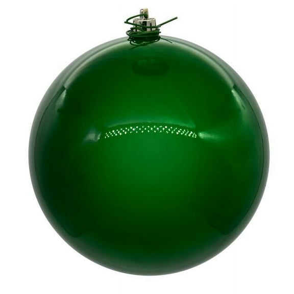 Vickerman 8" Green Pearl UV Drilled Ball Ornament, 1 per Bag, Polystyrene