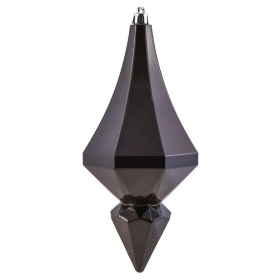 Vickerman 8" Gunmetal Candy Finish Diamond Finial Ornament, Pack of 2