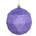 thumbnail image 1 of Vickerman 8" Lavender Geometric Ball Ornament Featuring a Glitter Finish., 1 of 2