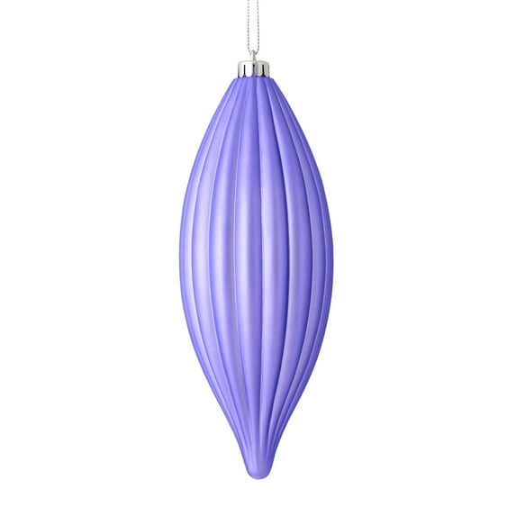 Vickerman Finial Ornament Holiday Matte Plastic 8 inch Purple, 4 Bag