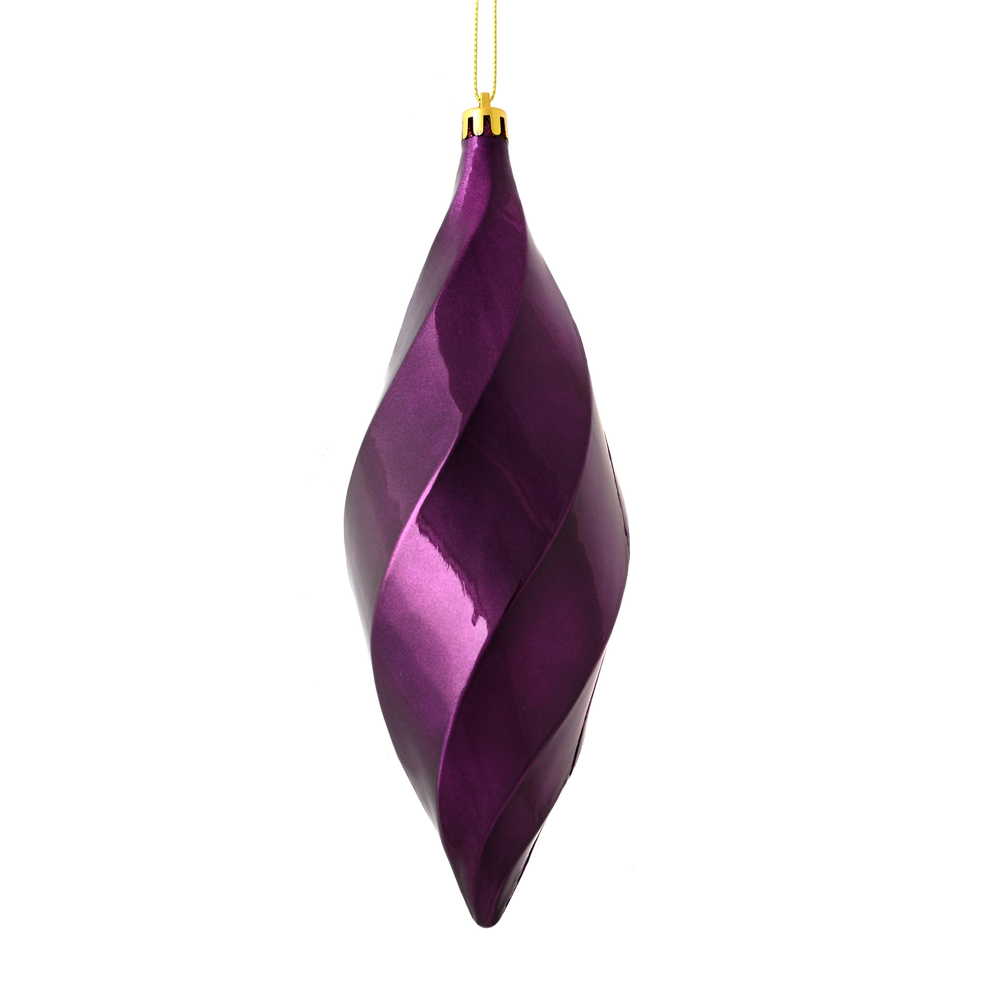 Vickerman 8" Lilac Shiny Swirl Finial Ornament, Pack of 6