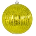 thumbnail image 1 of Vickerman 8" Lime Shiny Lined Mercury Ball Ornament., 1 of 1