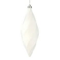thumbnail image 1 of Vickerman 8" Matte Swirl Finial Ornament, Shatterproof Plastic, Holiday Christmas Tree Decoration, 6 Pack, White, 1 of 2