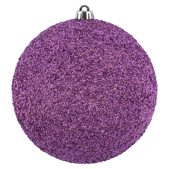 Vickerman 8" Mauve Beaded Ball Ornament, 2 per Bag