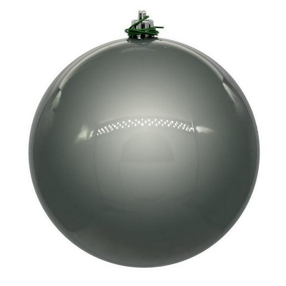 Vickerman 8" Pewter Pearl UV Drilled Ball Ornament, 1 per Bag, Polystyrene