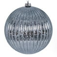 thumbnail image 1 of Vickerman 8" Pewter Shiny Lined Mercury Ball Ornament., 1 of 1