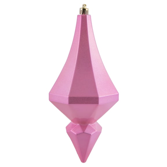 Vickerman 8" Pink Candy Finish Diamond Finial Ornament, Pack of 2