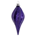 thumbnail image 1 of Vickerman 8'' Plum Glitter Swirl Drop Christmas Ornament, 1 of 5
