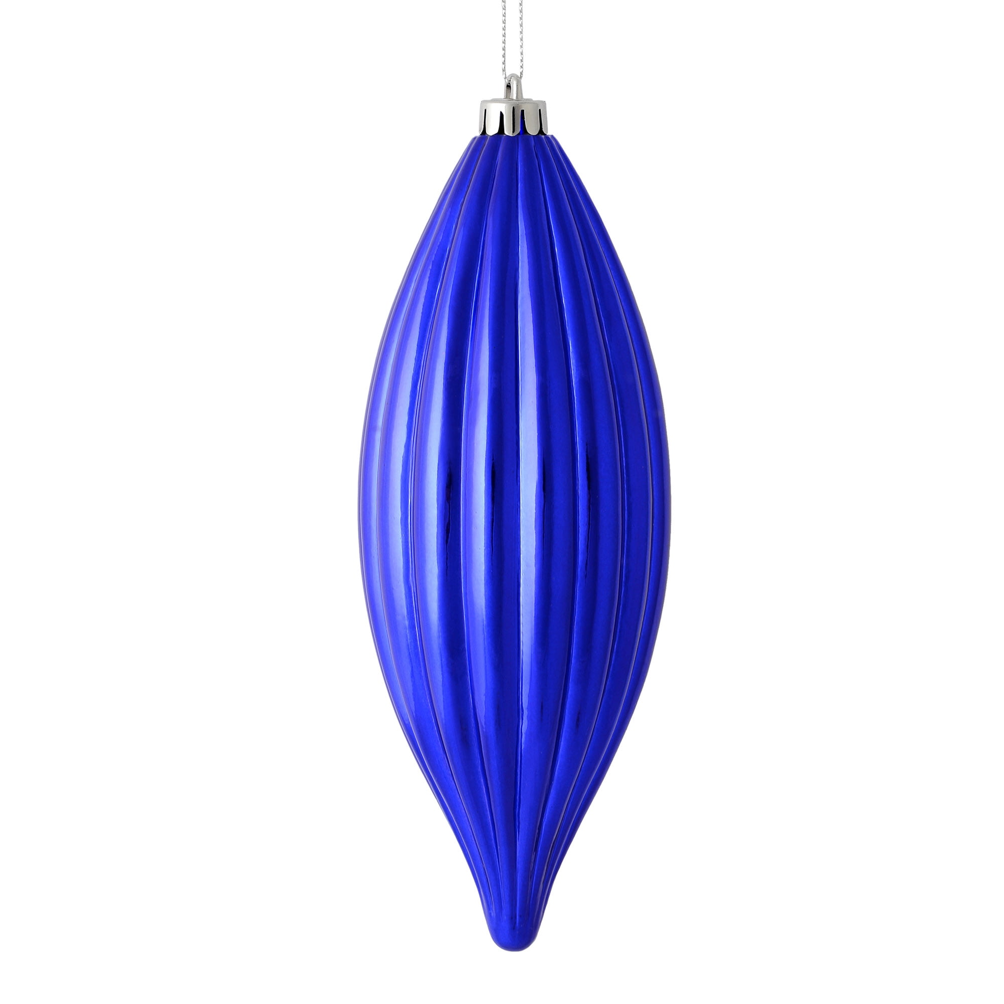 Vickerman 8" Purple Shiny Line Finial Ornament, Pack of 4