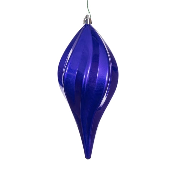 Vickerman 8" Purple UV Candy Swirl Drop Christmas Ornament, Set of 3