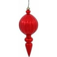 thumbnail image 1 of Vickerman 8" Red Shiny Finial UV Drilled 6/Bag Finial Ornament, 1 of 2