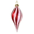 thumbnail image 1 of Vickerman 8'' Red-White Glitter Swirl Drop Christmas Ornament, 1 of 1