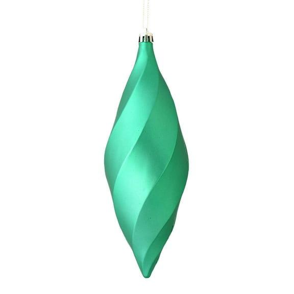 Vickerman 8" Seafoam Green Matte Swirl Finial Ornament, Pack of 6