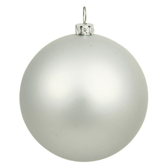 Vickerman 8" Silver Matte Ball Ornament