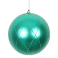 thumbnail image 1 of Vickerman 8" Teal Matte and Glitter Swirl Ball Ornament, 1 of 3