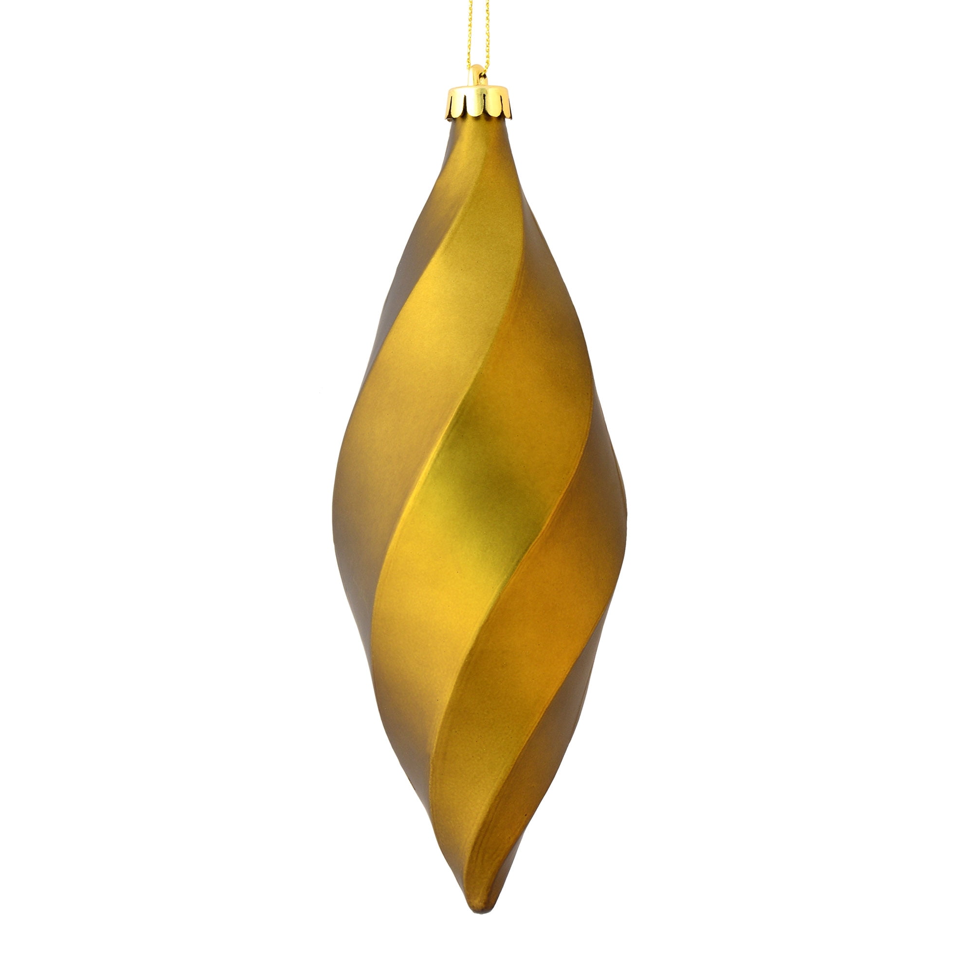Vickerman 8" White Matte Swirl Finial Ornament, Pack of 6