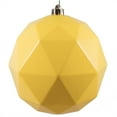 thumbnail image 1 of Vickerman 8" Yellow Shiny Geometric Ball Ornament, 1 of 5