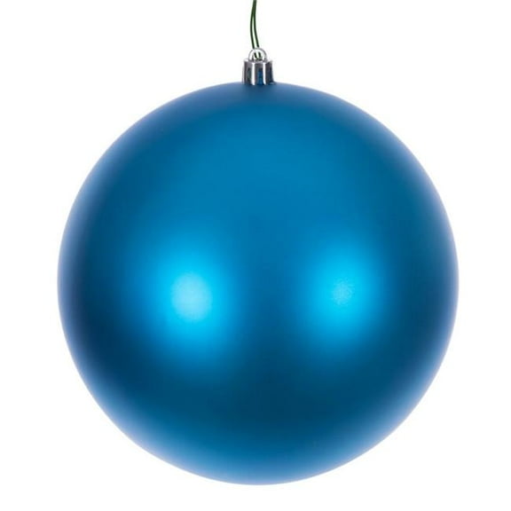 Vickerman N592012DMVL 8 in. Turquoise Matte Seamless UV Drilled Christmas Ornament Ball