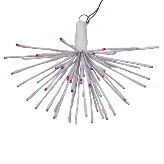 Vickerman 80Lt x 16" White Starburst Blue 5mm Twinkle LED Lights.