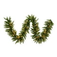 thumbnail image 1 of Vickerman 9' Camdon Fir Artificial Christmas Garland, Clear Dura-lit Incandescent Mini Lights - Faux Holiday Garland - Indoor Seasonal Home Decor, 1 of 2