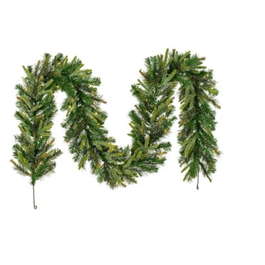 Vickerman 9' Cashmere Artificial Christmas Garland, Clear Dura-lit Incandescent Lights