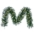 thumbnail image 1 of Vickerman 9' Cashmere Artificial Christmas Garland with 2 Sets of 50 Warm White Dura-lit LED Lights, 1 of 2