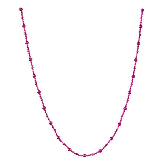 Vickerman 9' Cerise Shiny Faceted Ball Garland