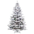 thumbnail image 1 of Vickerman 9' Flocked Alaskan Pine Artificial Christmas Tree with 1200 Multi-Colored LED Lights, 1 of 9