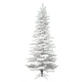 thumbnail image 1 of Vickerman 9' Flocked White Slim Artificial Christmas Tree, Unlit, 1 of 5