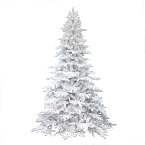 Vickerman 9' Flocked White Spruce Artificial Christmas Tree, Unlit
