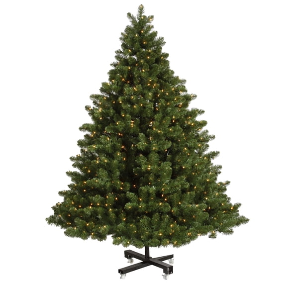 Vickerman 9' Grand Teton Artificial Christmas Tree, Single Mold Warm White LED Lights