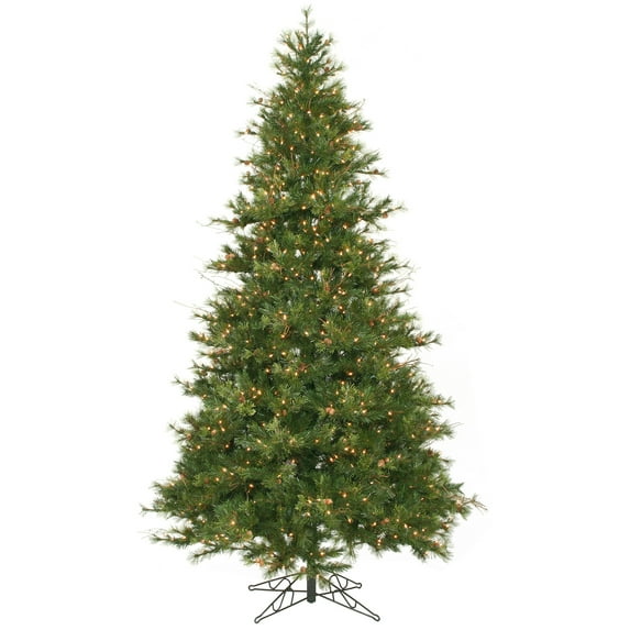 Vickerman 9' Mixed Country Pine Slim Artificial Christmas Tree, Clear Dura-Lit® Mini Lights