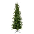 thumbnail image 1 of Vickerman 9' Moutauk Pine Artificial Christmas Pencil Tree, Unlit - Faux Slim Christmas Tree - Seasonal Indoor Home Decor, 1 of 2
