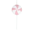 thumbnail image 1 of Vickerman 9" Pastel Pink Flat Round Lollipop, 6 per bag., 1 of 1