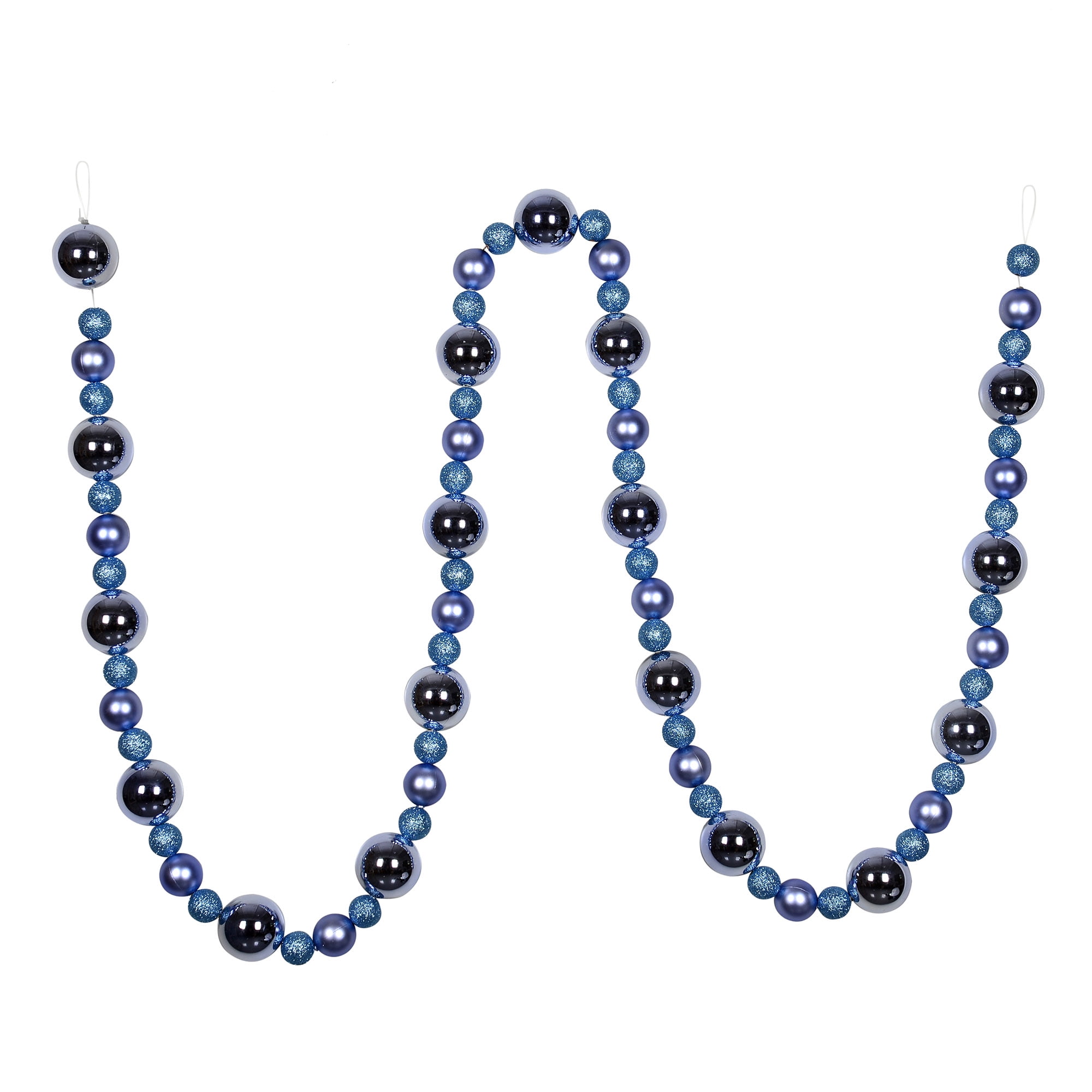 Periwinkle Shatterproof Plastic Christmas Ball Ornament Garland, 9'