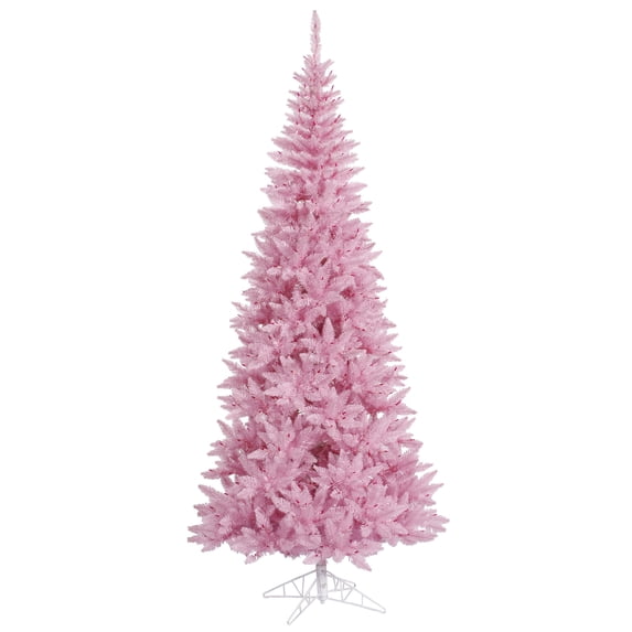 Vickerman 9' Pink Fir Slim Artificial Christmas Tree, Unlit