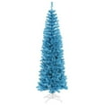 thumbnail image 1 of Vickerman 9' Prelit Artificial Christmas Tree Sparkling Pencil - Blue Lights, 1 of 2