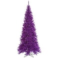 thumbnail image 1 of Vickerman 9' Purple Fir Slim Artificial Christmas Tree, Purple Dura-lit LED Lights, 1 of 2