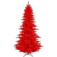 thumbnail image 1 of Vickerman 9' Red Fir Artificial Christmas Tree, Red Dura-lit LED Lights, 1 of 2