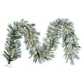 thumbnail image 1 of Vickerman 9' Snow Ridge Artificial Christmas Garland, Warm White LED Lights, 1 of 6