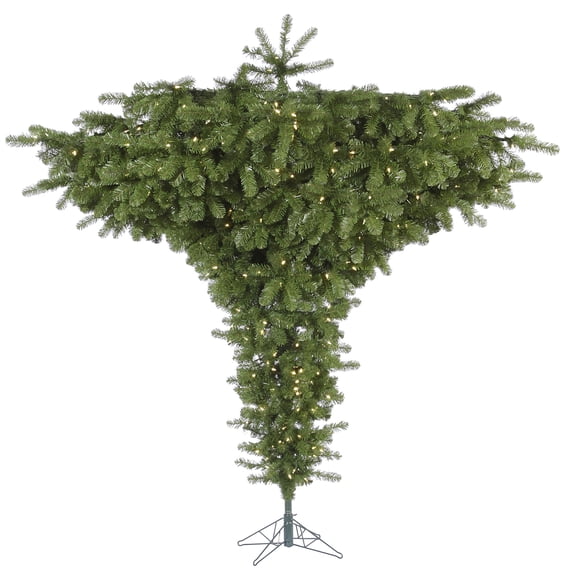Vickerman 9' Upside Down Artificial Christmas Tree, Warm White Dura-lit LED Lights - Faux Upside Down Christmas Tree - Unique Seasonal Indoor Home Decor