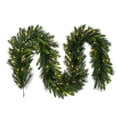 thumbnail image 1 of Vickerman 9' x 14" Bangor Mixed Pine Artificial Christmas Garland, Warm White LED Lights, 1 of 6