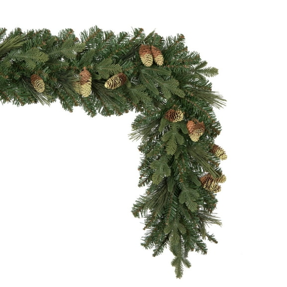 Vickerman 9' x 14" Emerald Mixed Fir Artificial Christmas Garland, Unlit