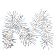 thumbnail image 1 of Vickerman 9' x 14" Flocked Pistol Pine Garland with Warm White LED Lights., 1 of 5