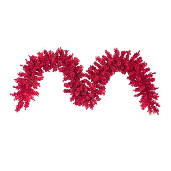 Vickerman 9' x 14" Flocked Red Fir Artificial Christmas, Unlit